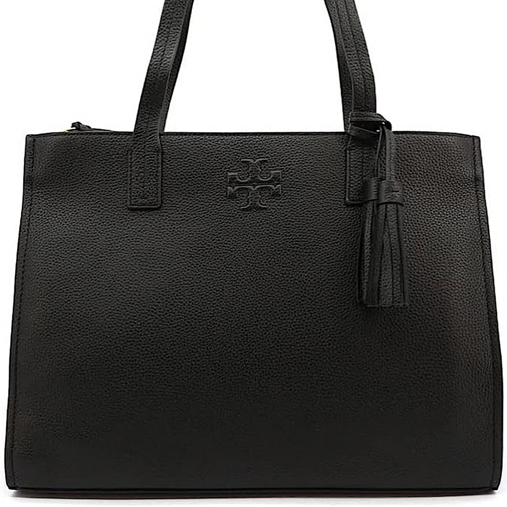 Tory Burch Black Large Leather Tote
